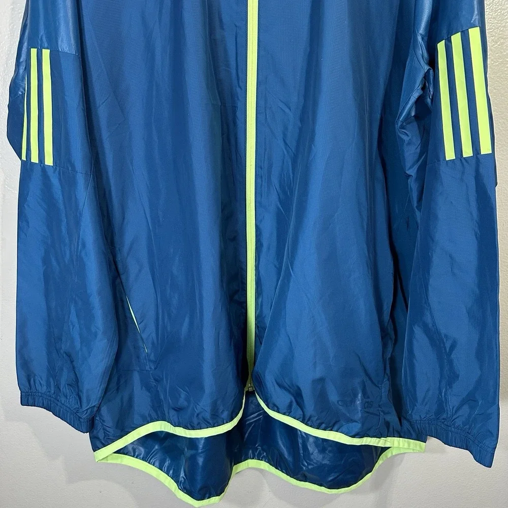 NWT Adidas Jacket Men XXL Blue Long Sleeve Sport 2 Street‎ Windbreaker Hooded